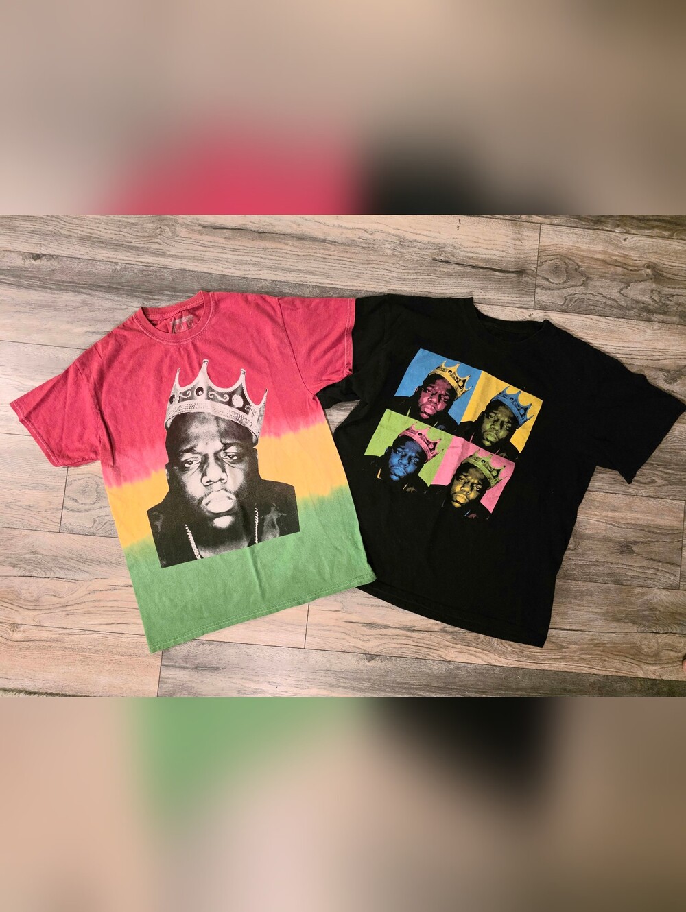 Biggie Graphic T-Shirts Bundle - Rasta And Black